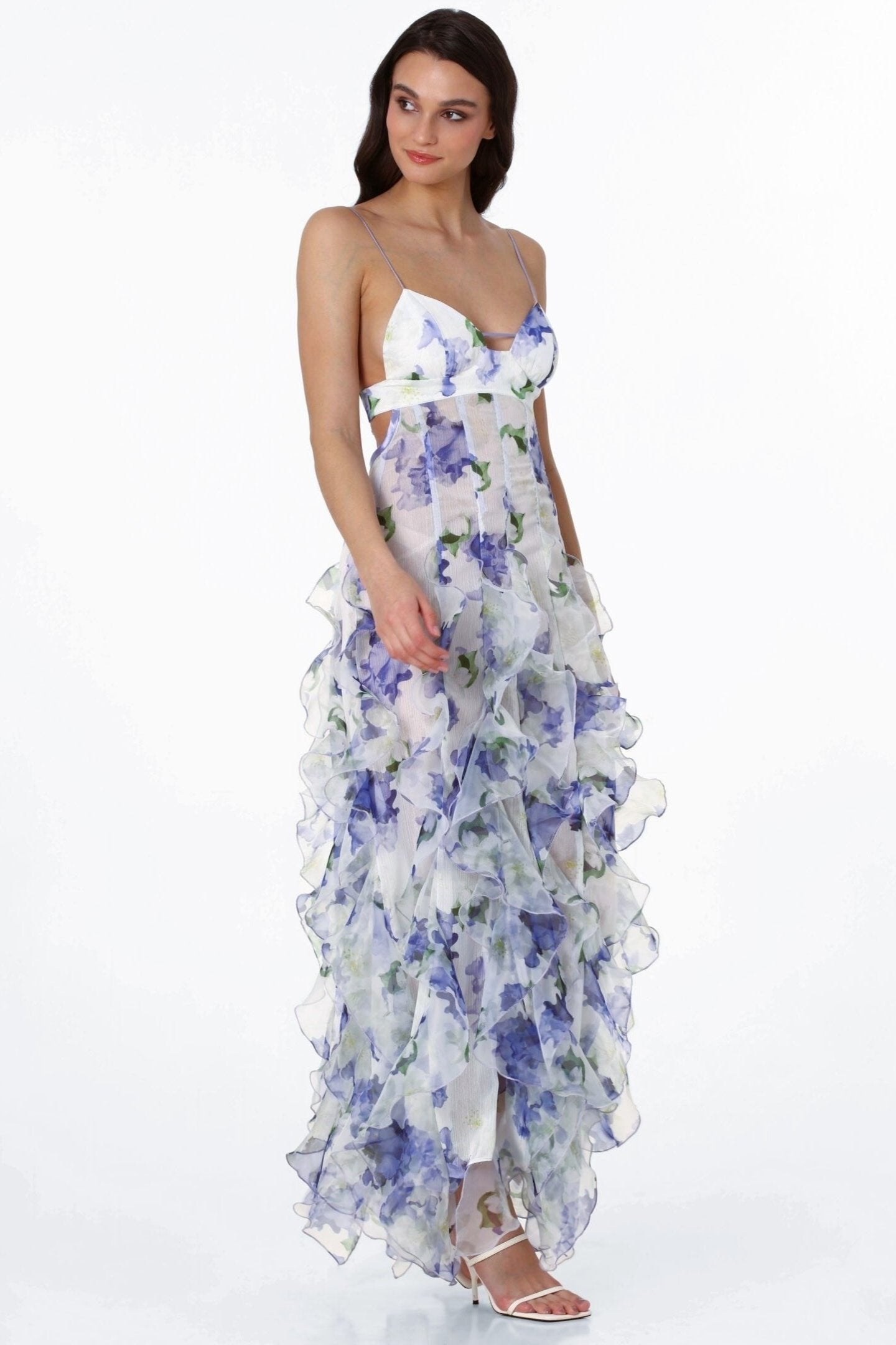 Iris Flower Maxi Dress