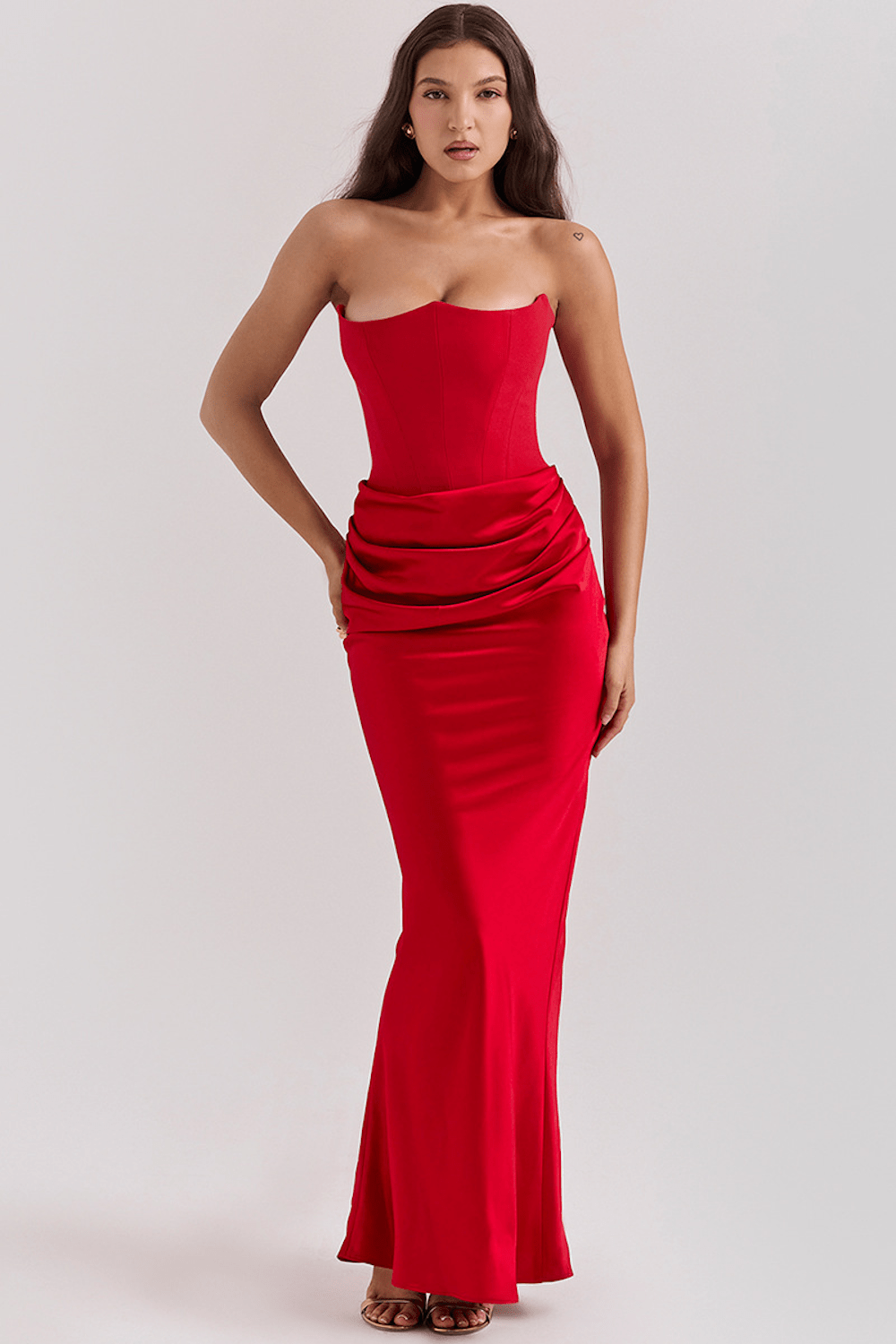 Strapless Corset Maxi Dress
