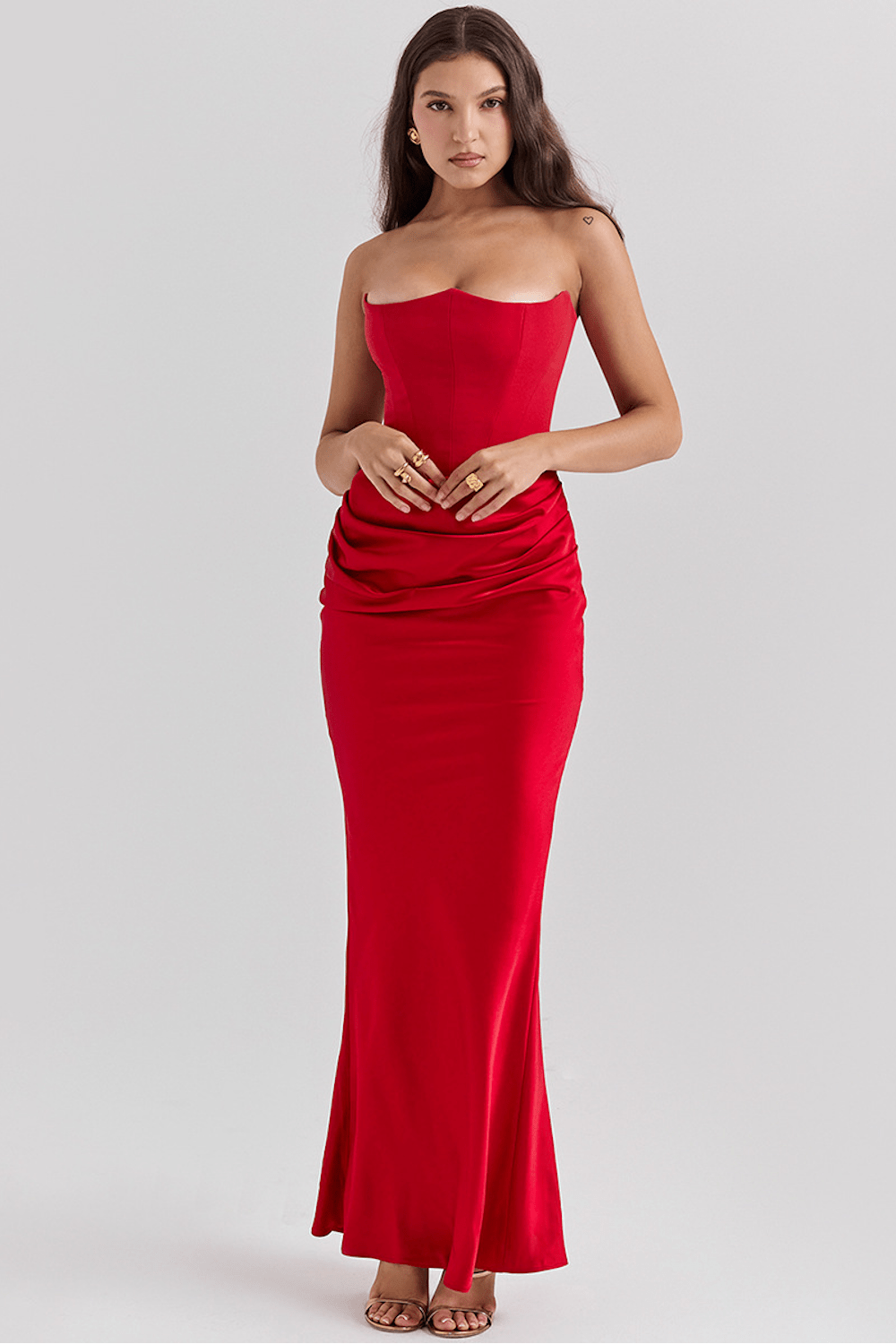 Strapless Corset Maxi Dress