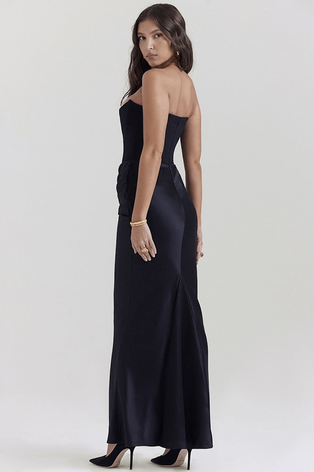 Strapless Corset Maxi Dress